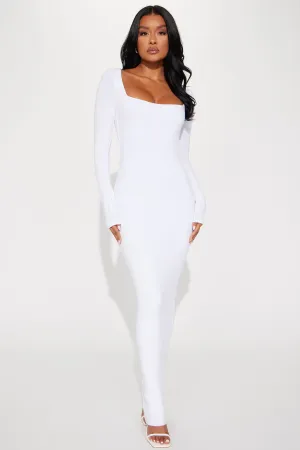 Athena Smooth Snatched Maxi Dress - White