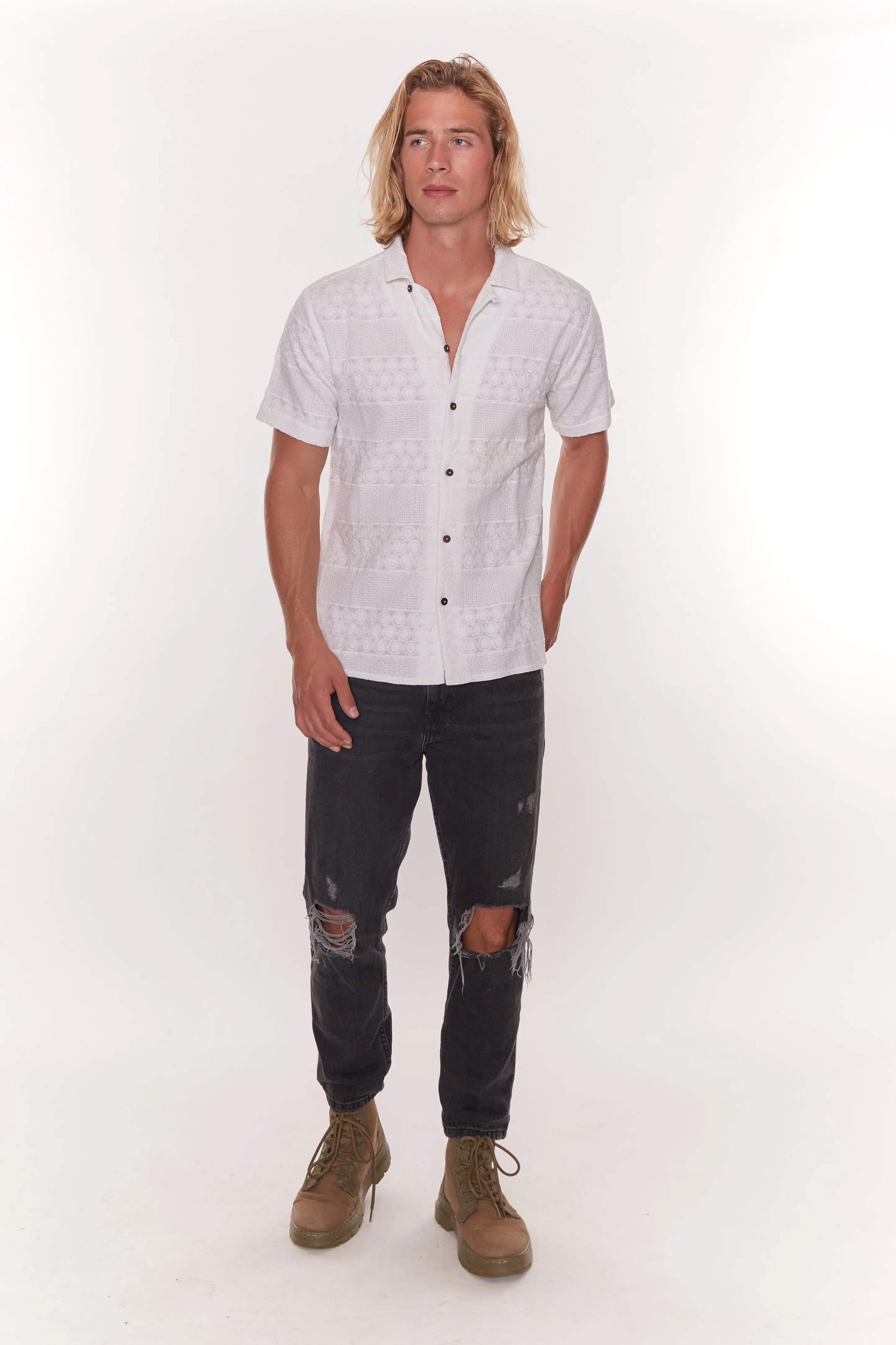 Babat Short Sleeve Embroidered Shirt