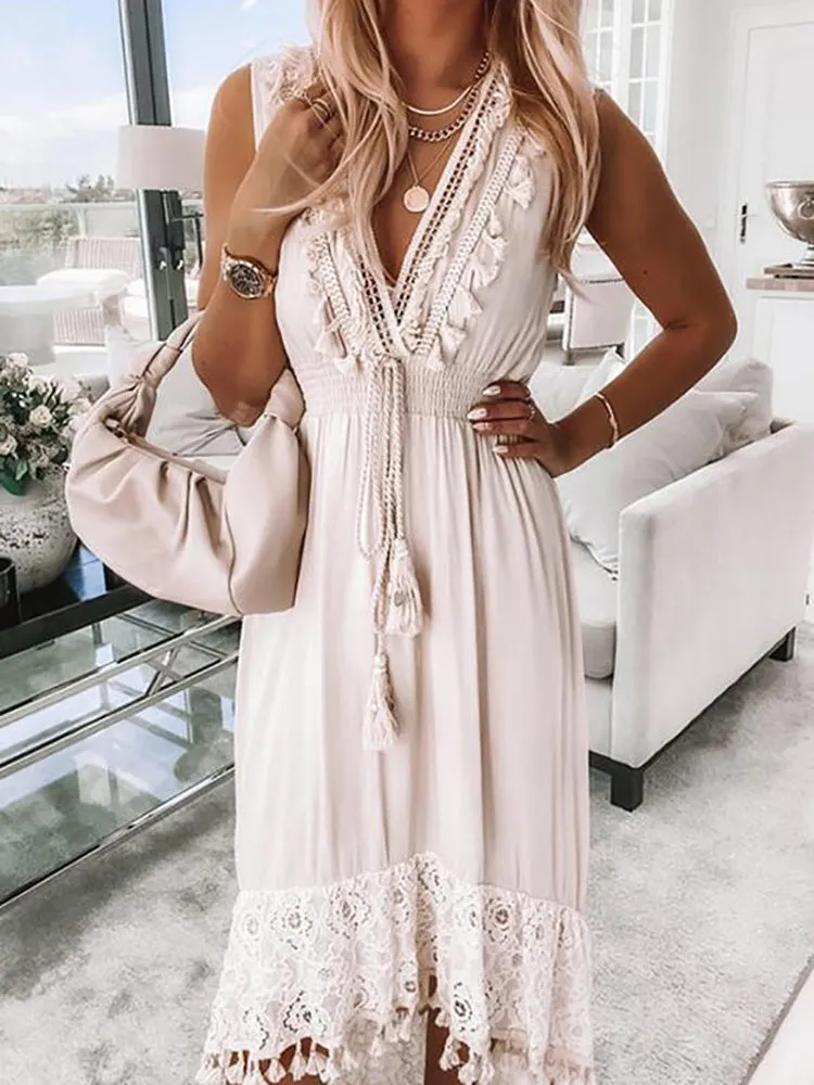 Boho Queen Tassel Dress