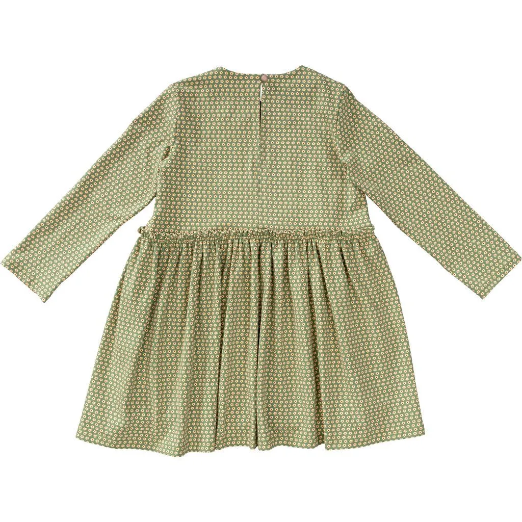 Burda Style Pattern B9310 Children's Dress, Pull-On with Partially Pleated Skirt or Feature Pockets