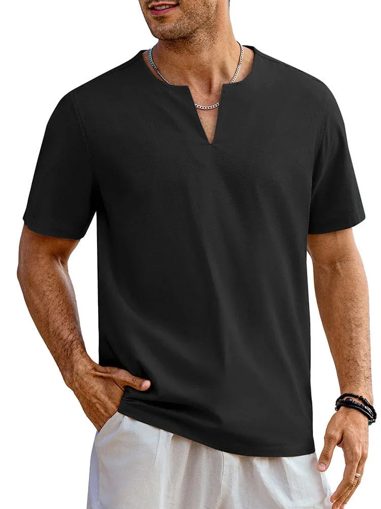 Casual Linen Style Henley Shirt (US Only)