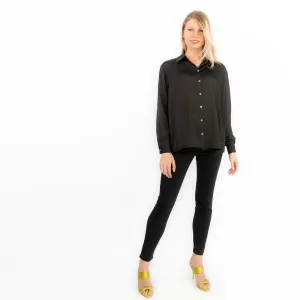 Coast Black Drap Satin Shirt