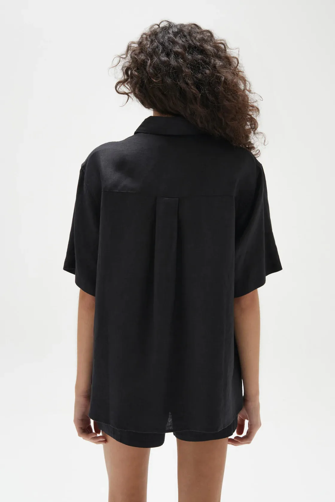 Corine Linen Shirt Black