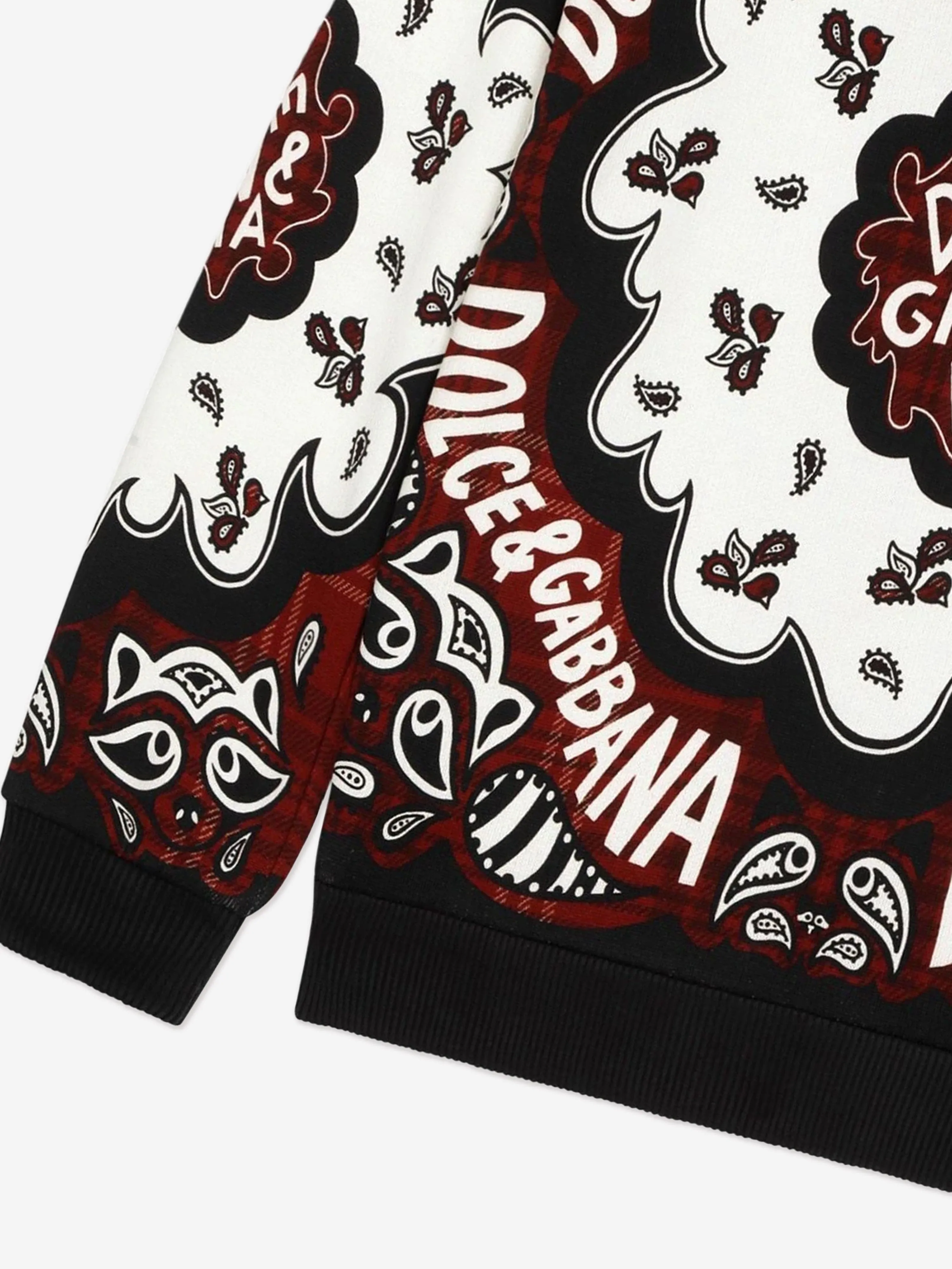 Dolce & Gabbana Boys Bandana Print Hoodie in Multicolour