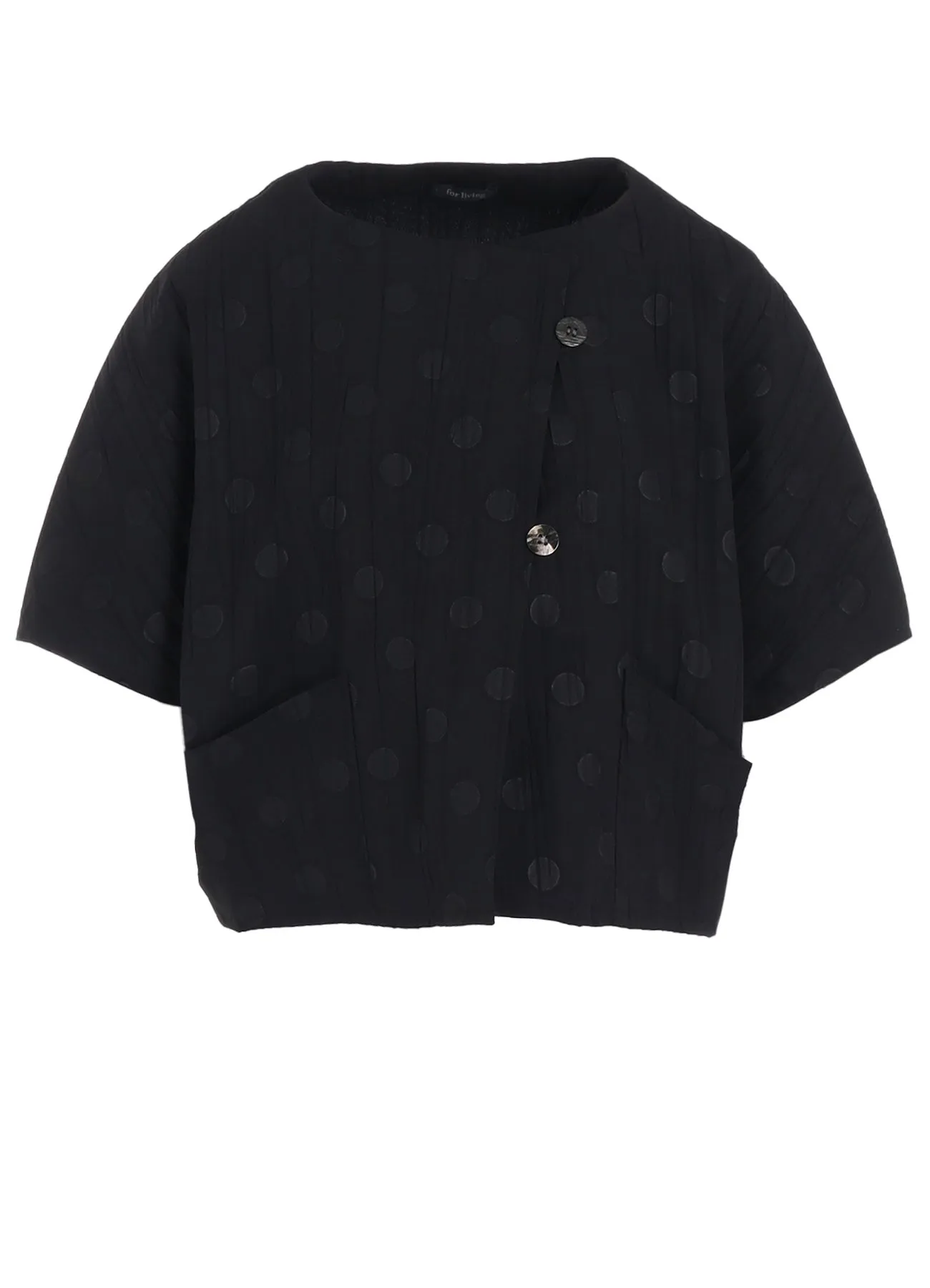 DOT PRINT WASHER SHORT JACKET