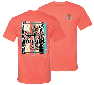 Grateful Cross Retro Heather Coral SS-2441