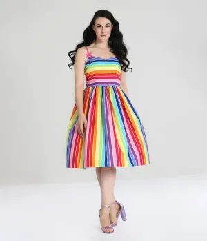 Hell Bunny 1950s Over The Rainbow Swing Dress