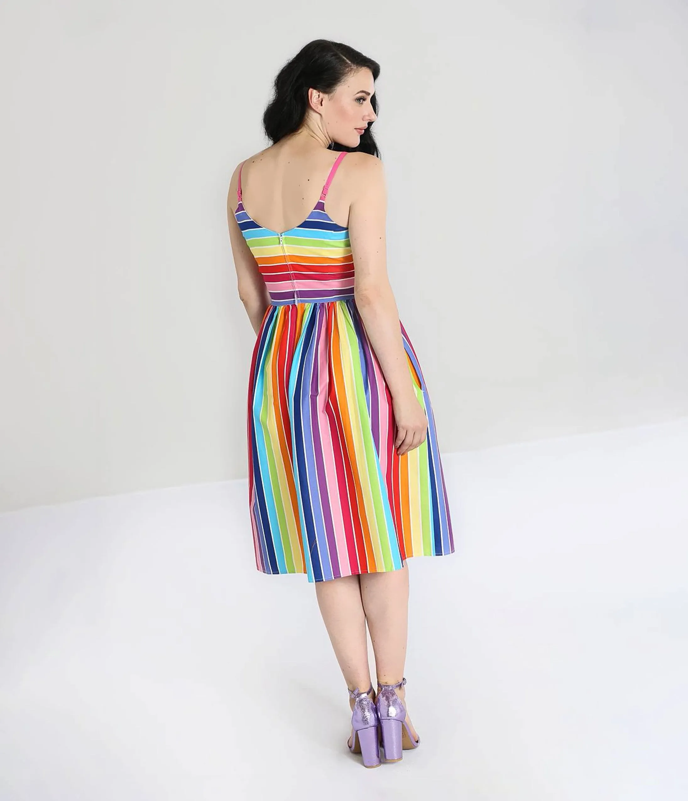 Hell Bunny 1950s Over The Rainbow Swing Dress