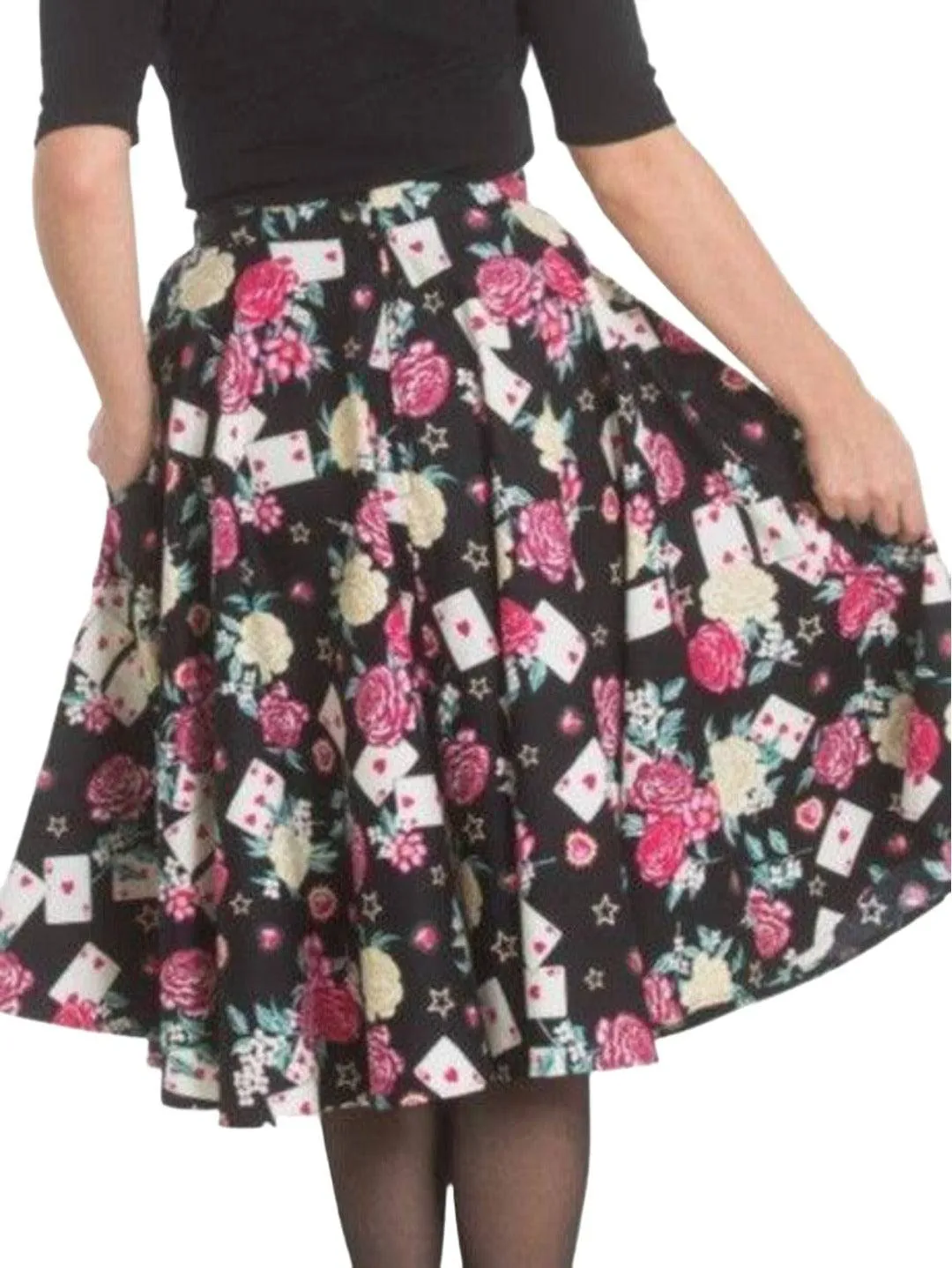 HELL BUNNY QUEEN OF HEART 50'S SKIRT