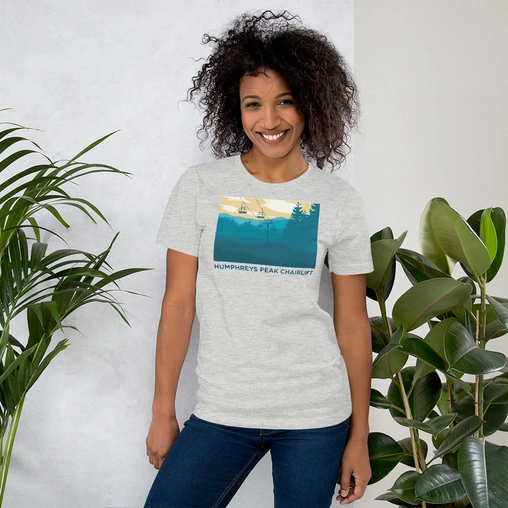 Humphreys Peak Chairlift Short-Sleeve Ladies T-Shirt