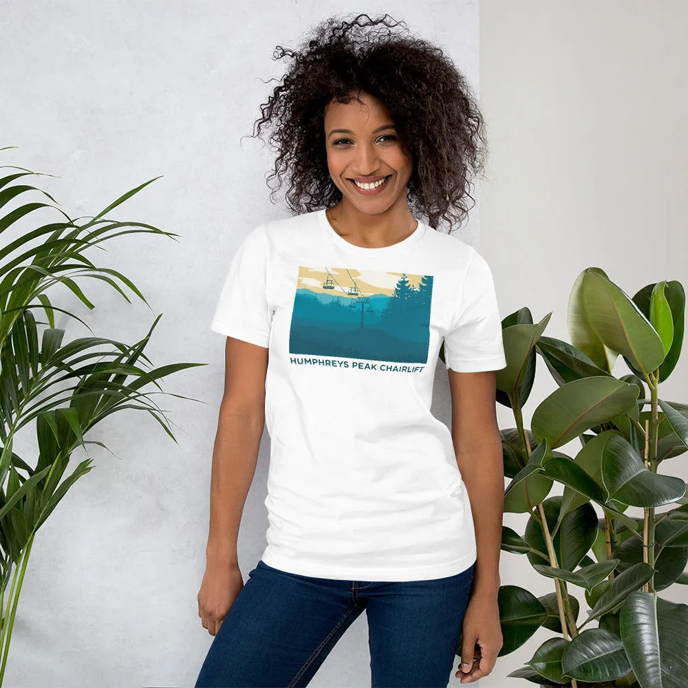 Humphreys Peak Chairlift Short-Sleeve Ladies T-Shirt