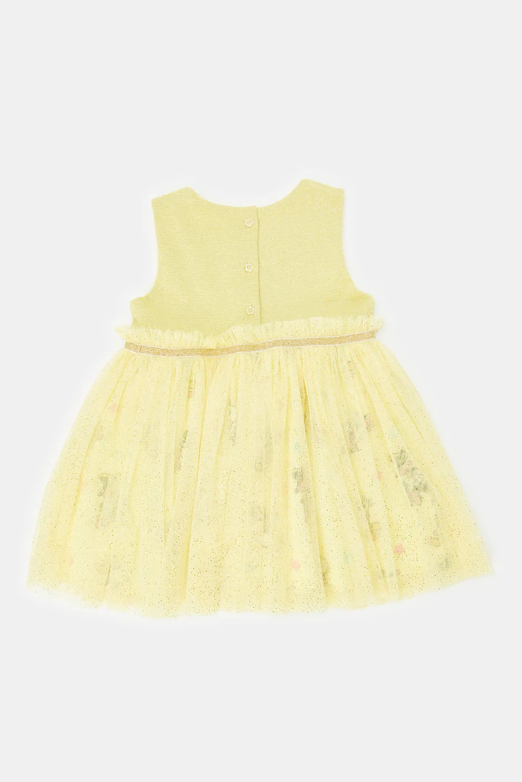 Infant Girls Yellow Mini And Daisy Printed Dress