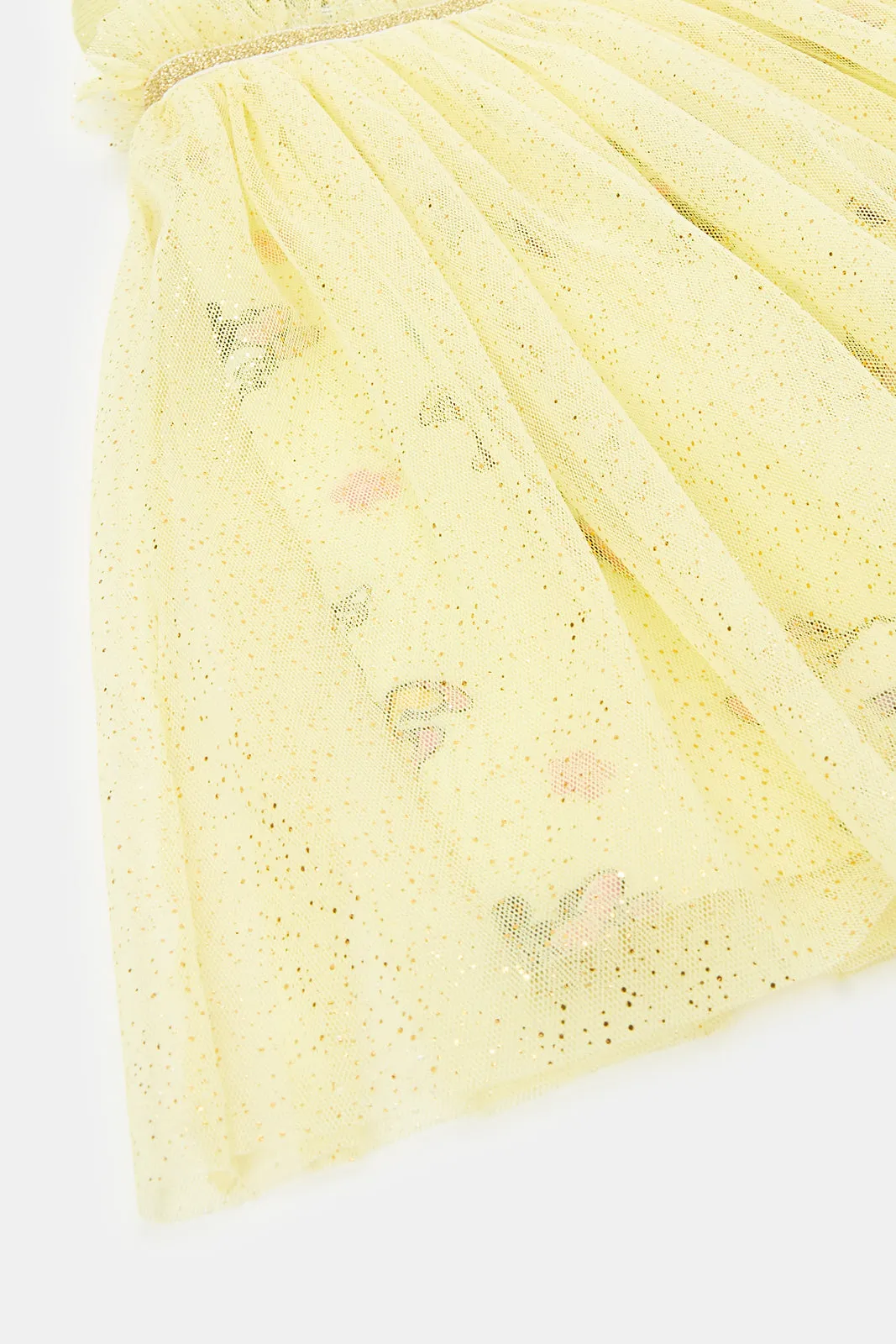 Infant Girls Yellow Mini And Daisy Printed Dress