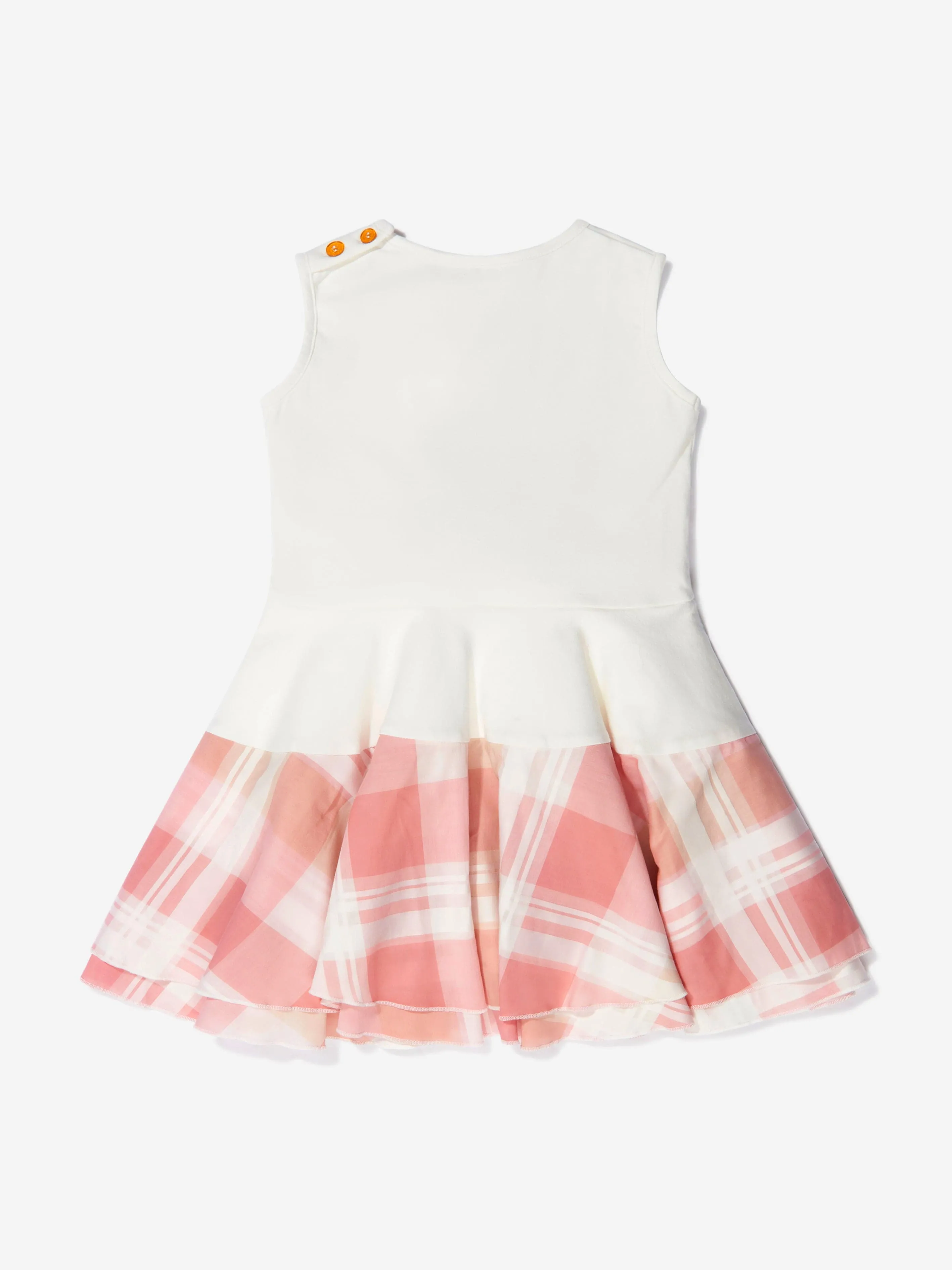 Jessie And James Girls Cotton Check Sleeveless Dress