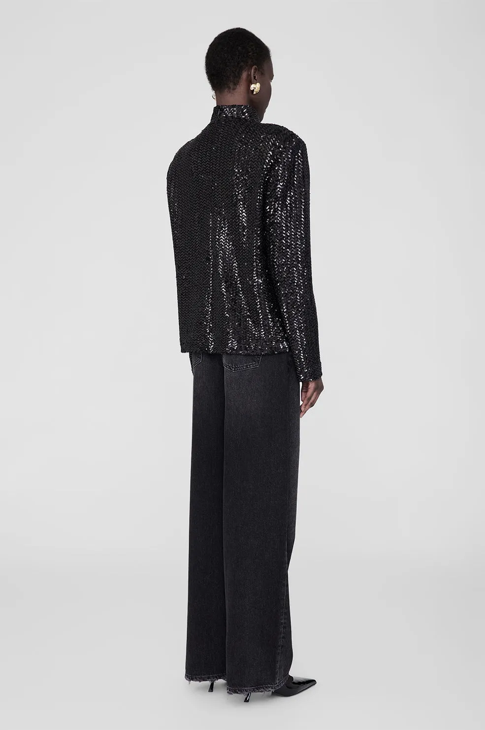 Josephine Top - Black Sequin