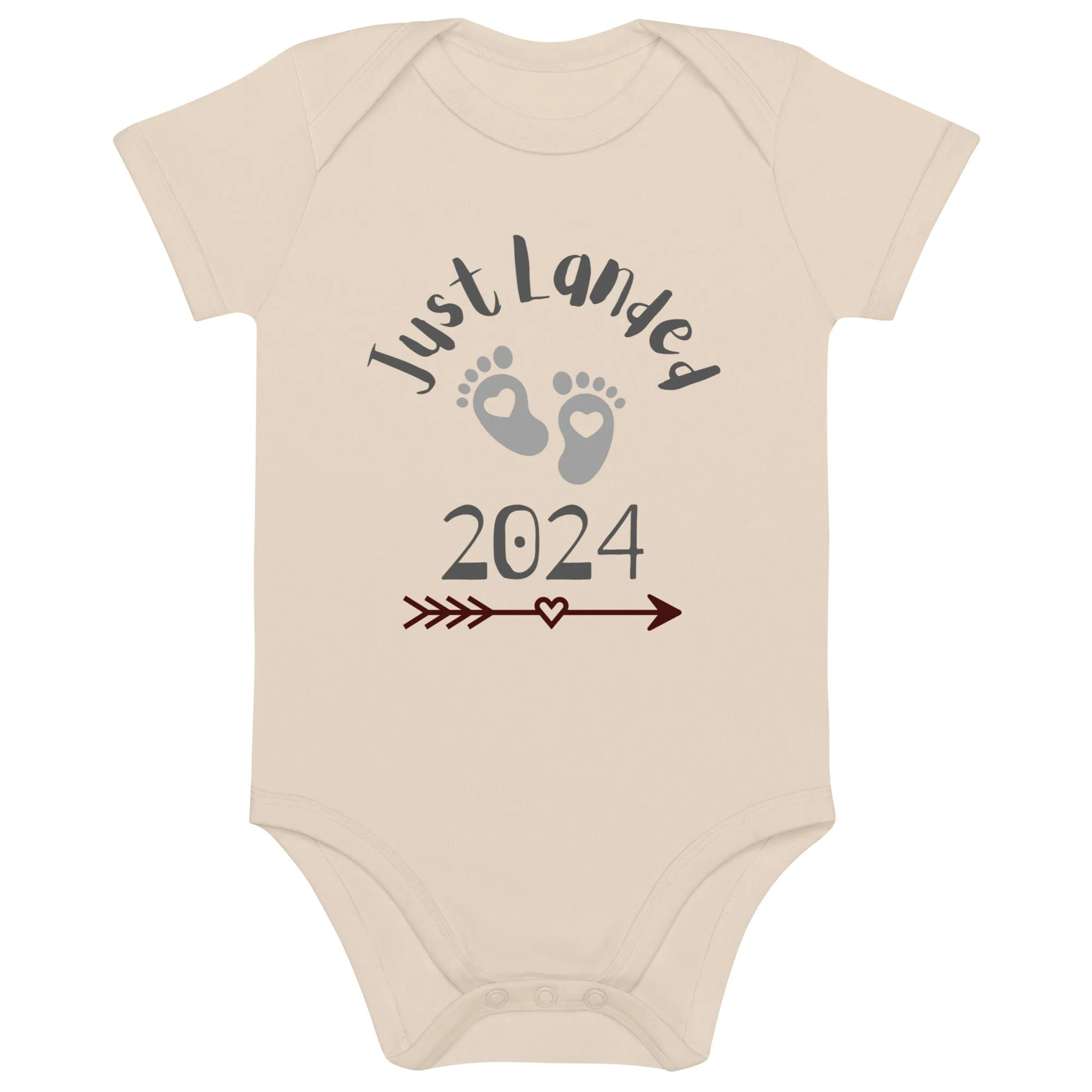 Just landed, Organic cotton baby bodysuit