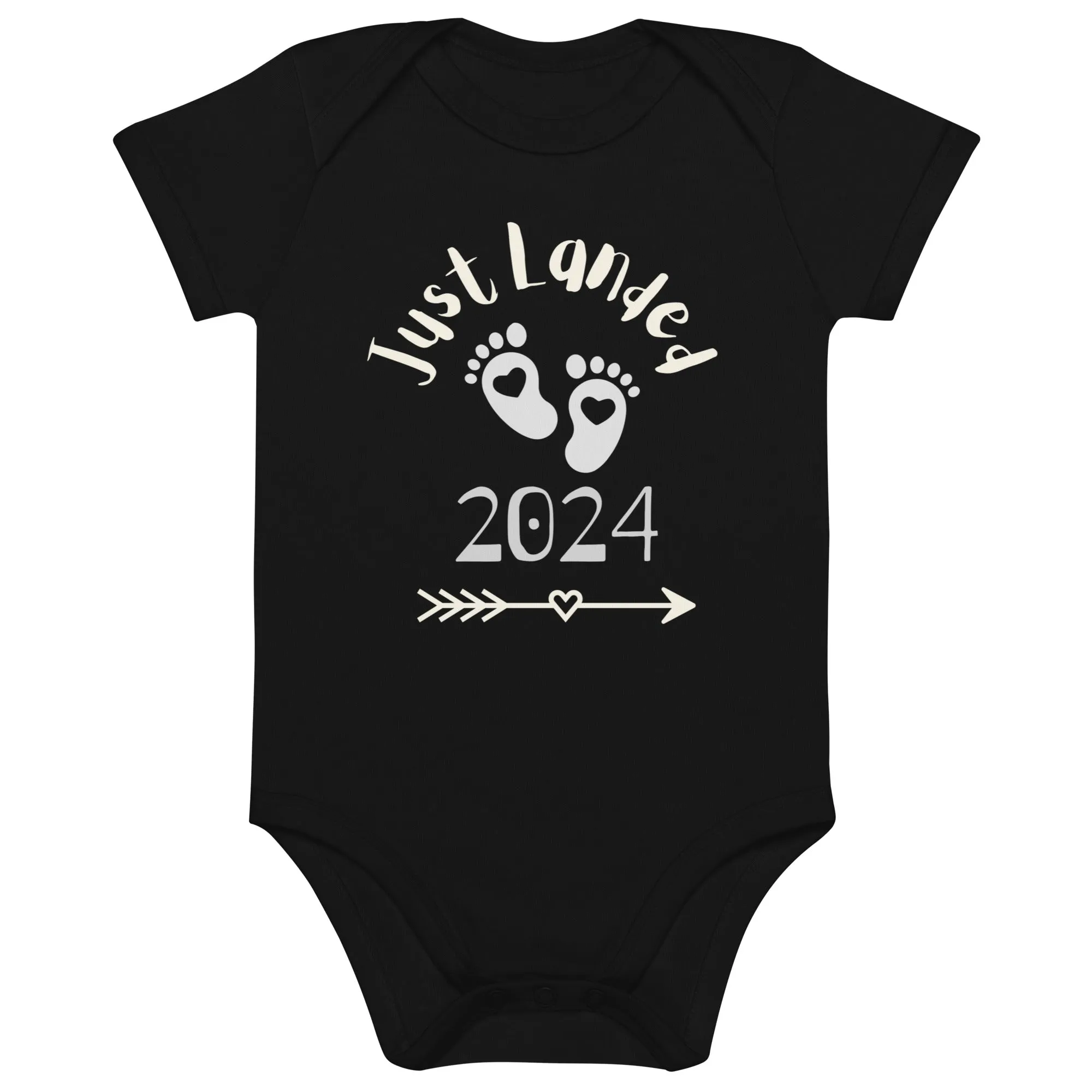 Just landed, Organic cotton baby bodysuit