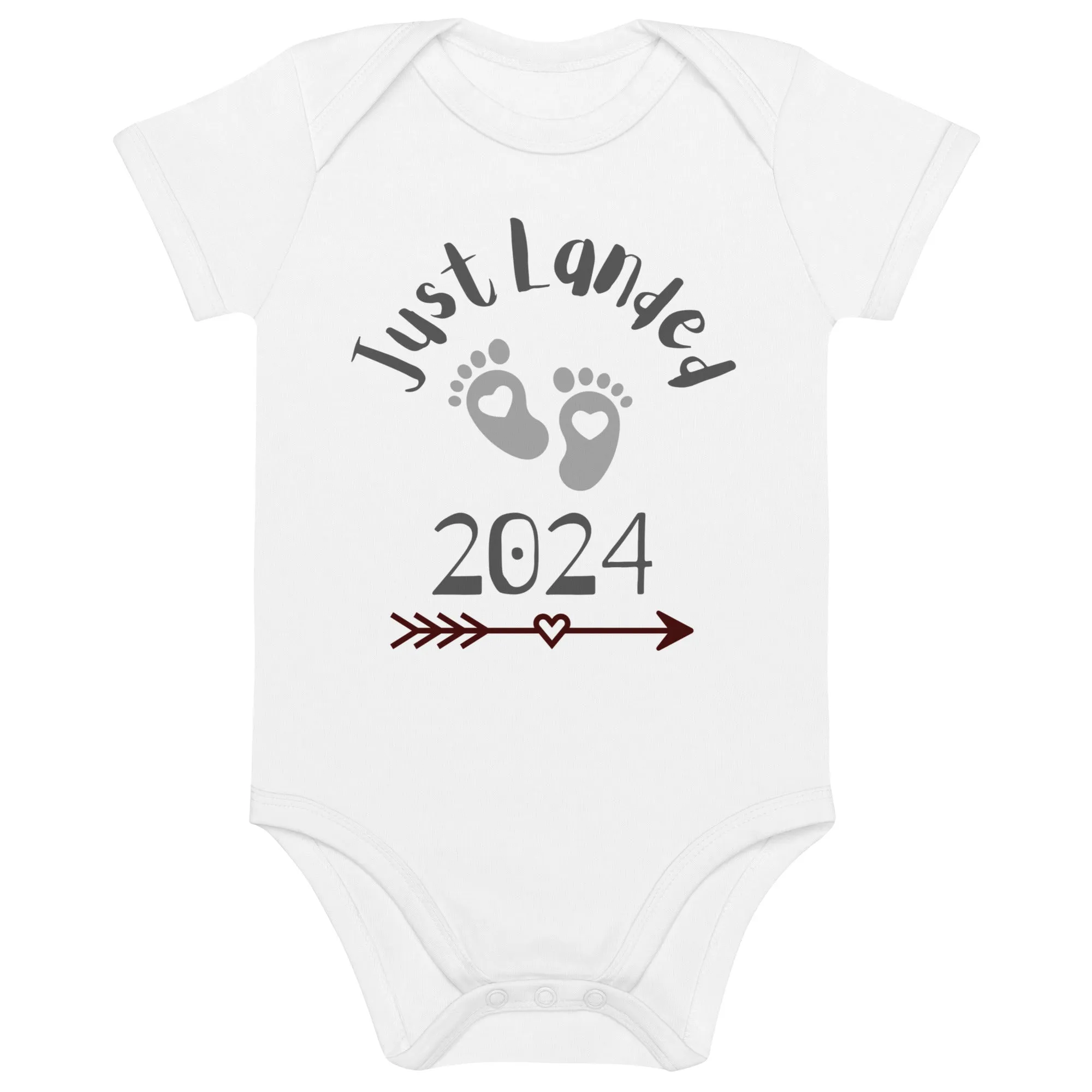 Just landed, Organic cotton baby bodysuit