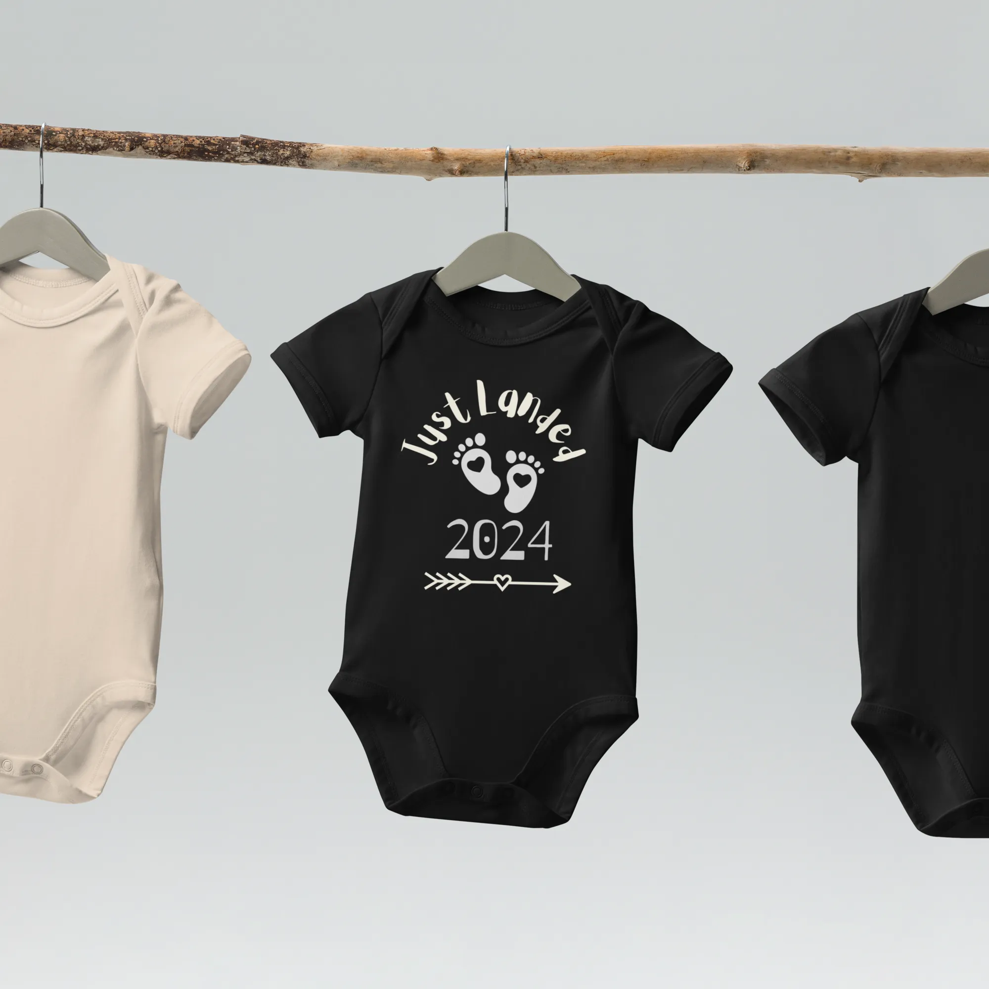 Just landed, Organic cotton baby bodysuit