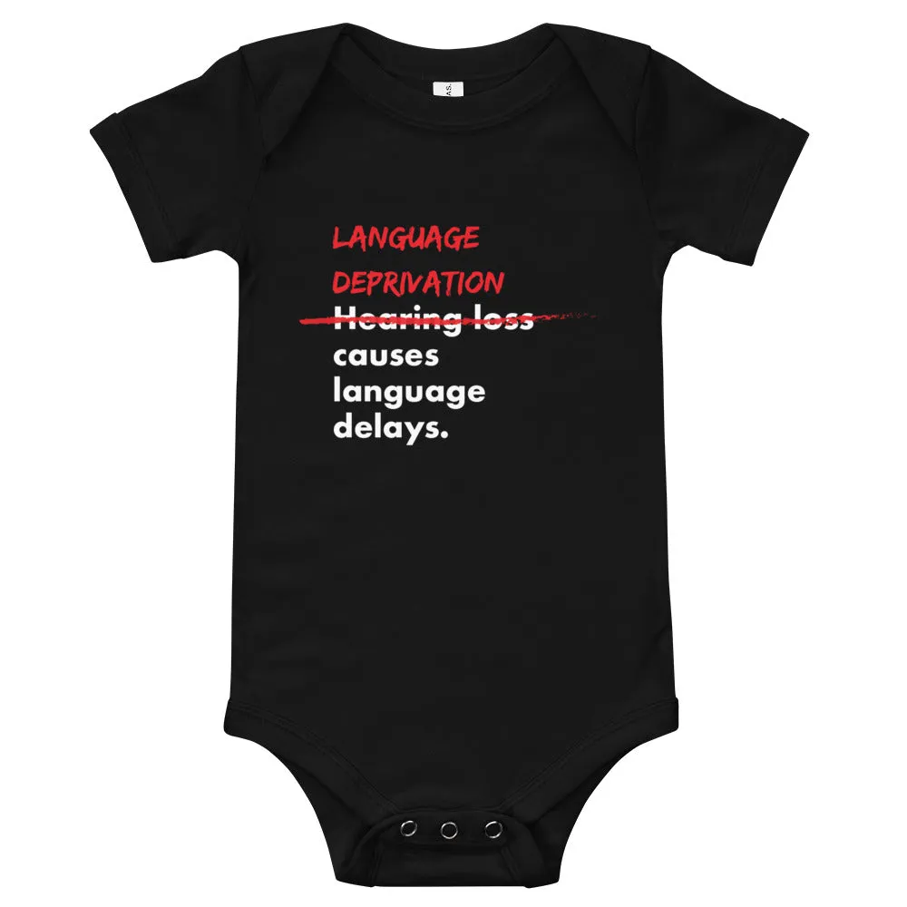 Language Deprivation Baby Short Sleeve One Piece