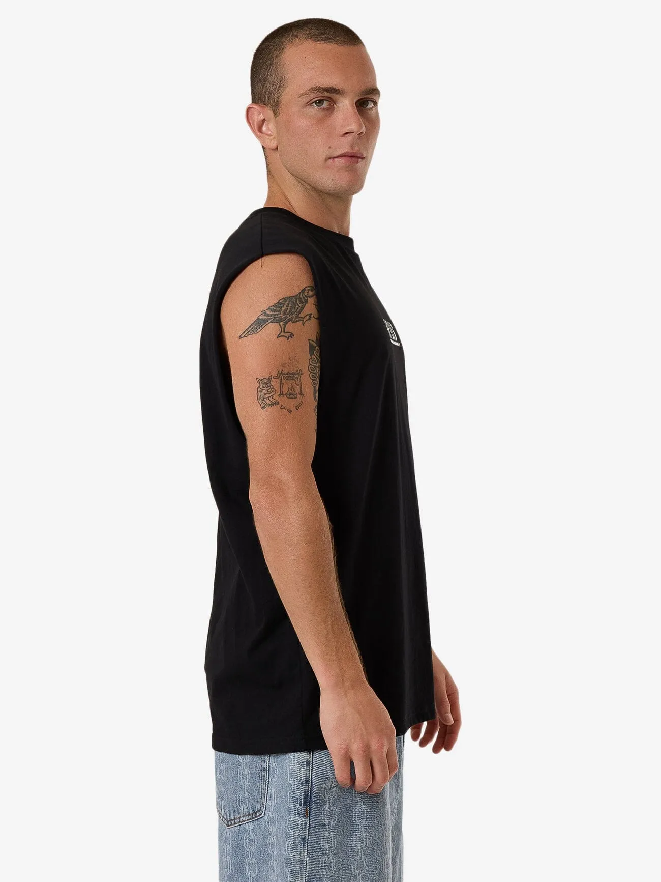 Logic Merch Fit Muscle Tee - Black