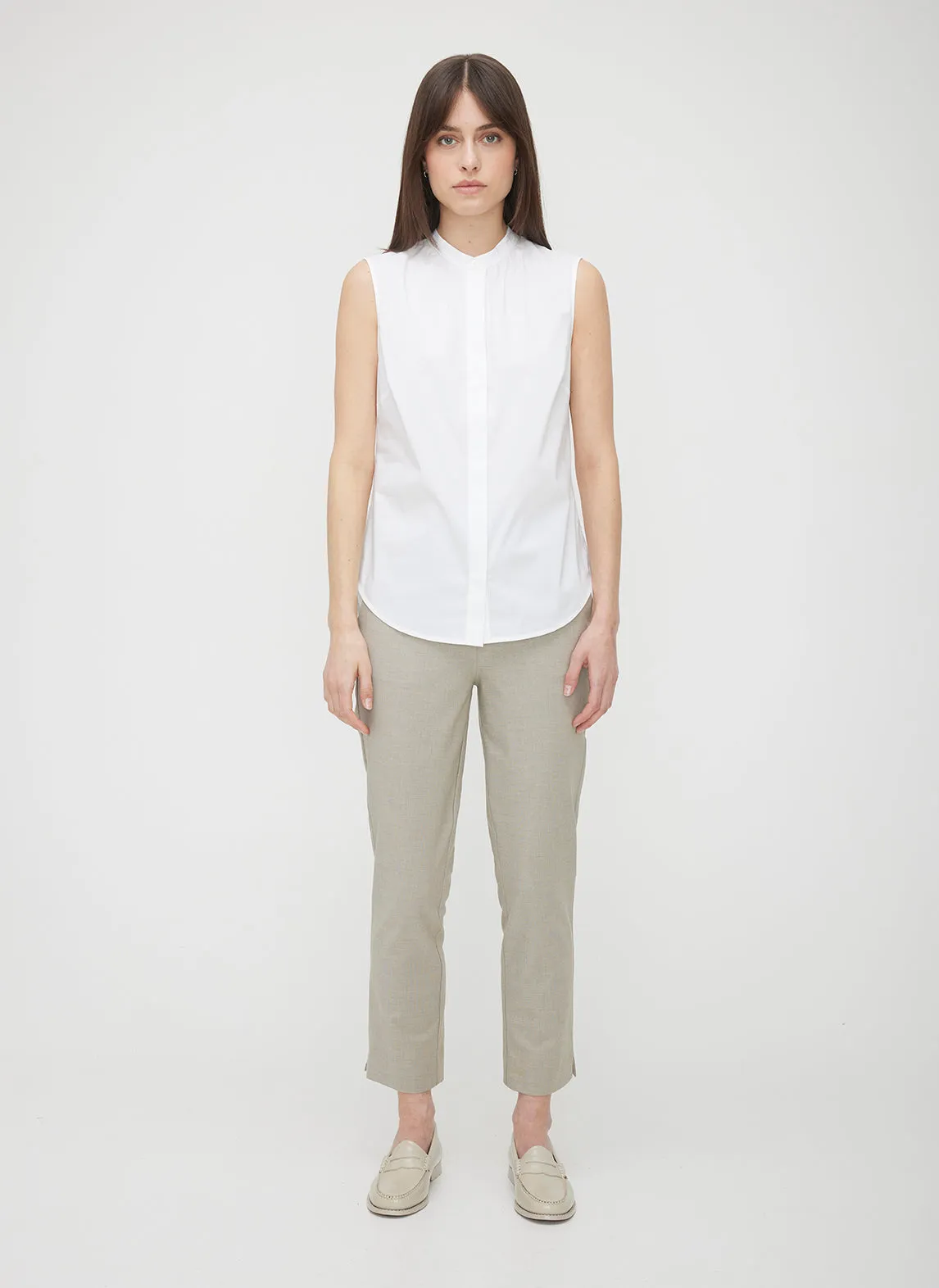 Marbella Sleeveless Poplin Shirt