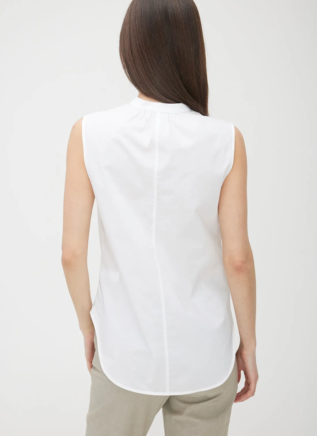 Marbella Sleeveless Poplin Shirt