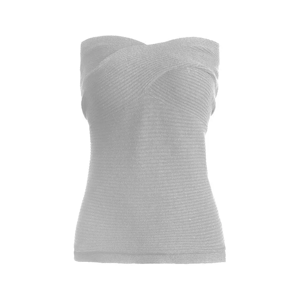 Minimalist Solid Tank Tops For Women Strapless Sleeveless Slim Summer Vest Female Fashion Style Clothing