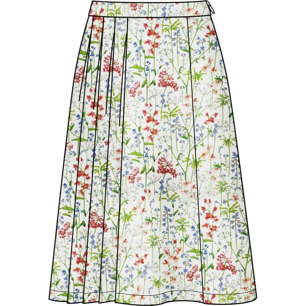 New Look Sewing Pattern N6659 Misses' Pleated Skirt With Or Without Front Slit Opening