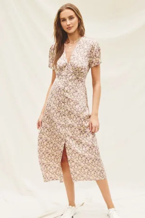 Nimbus Short Sleeve Button Midi Dress