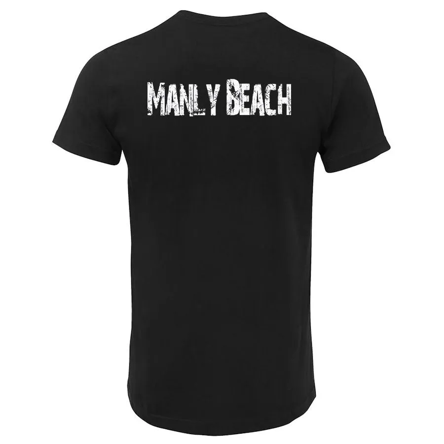 Northern Beaches Manly Beach T-Shirt (Black, Double-Sided)