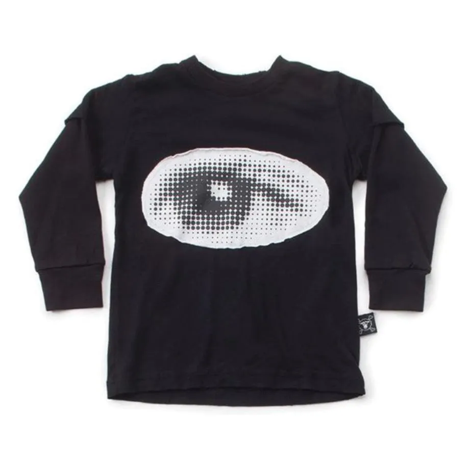 Nununu Eye Patch T-shirt w. Long sleeves Black