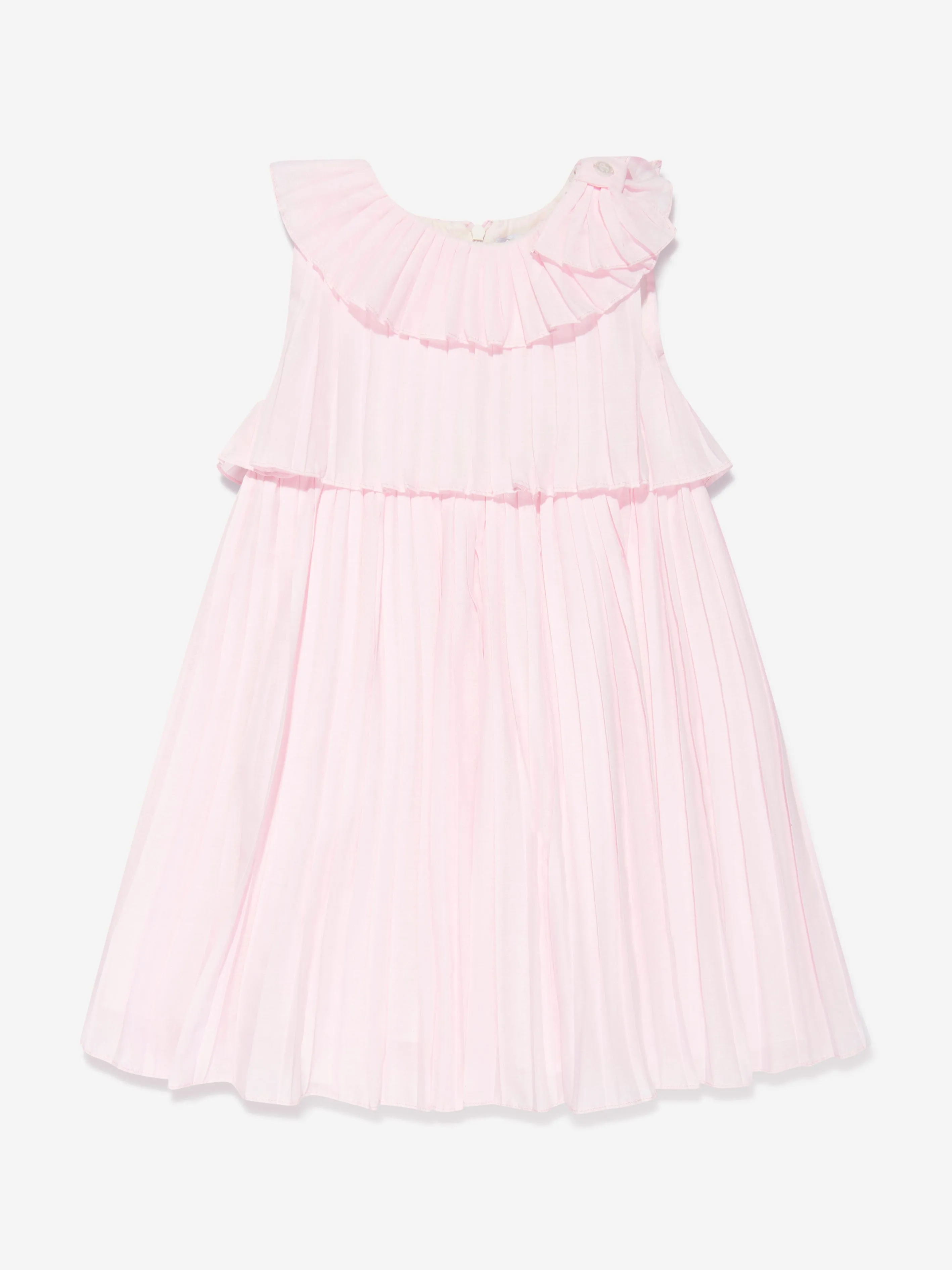 Patachou Girls Sleeveless Pleated Dress in Pink