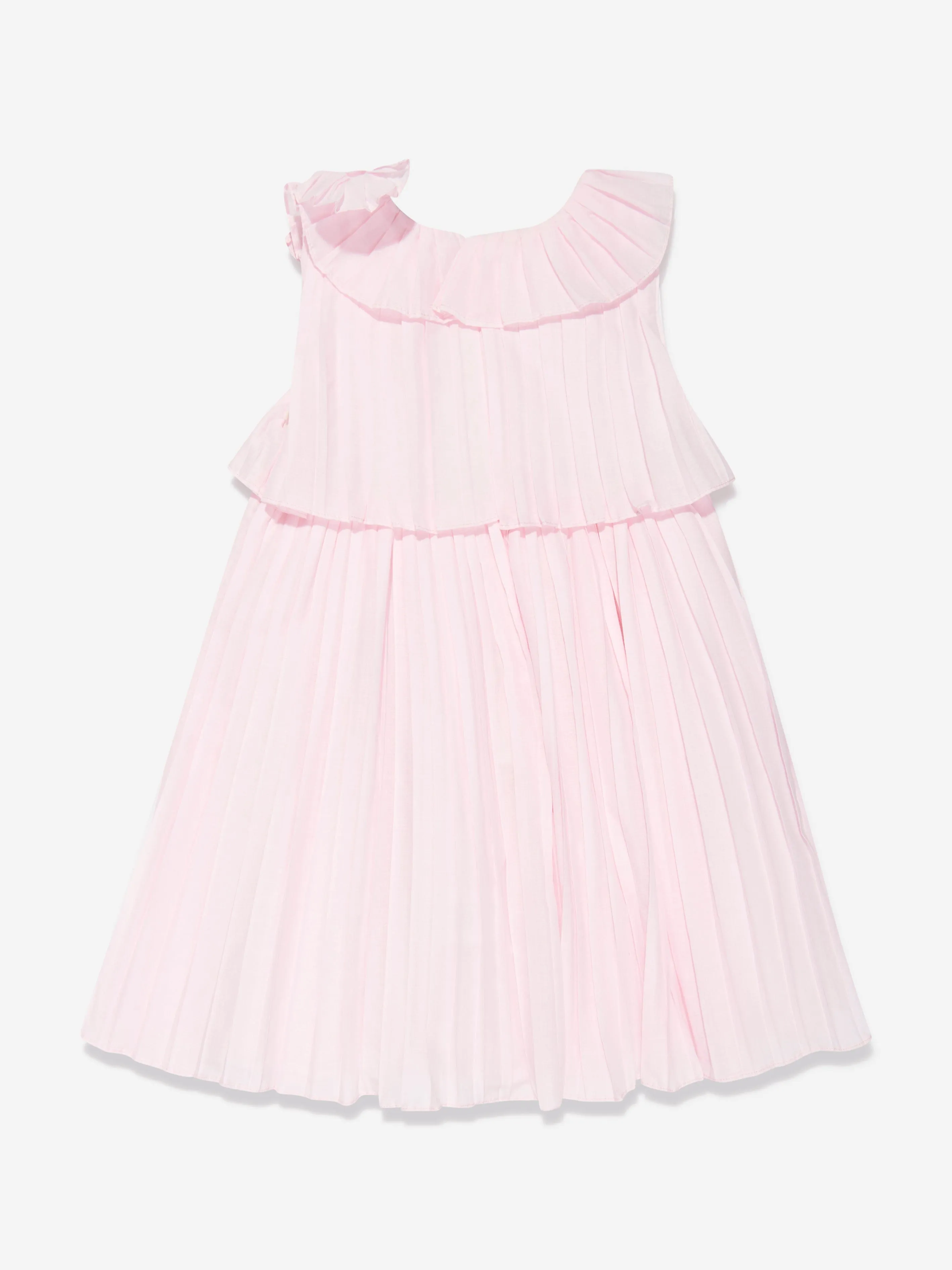 Patachou Girls Sleeveless Pleated Dress in Pink