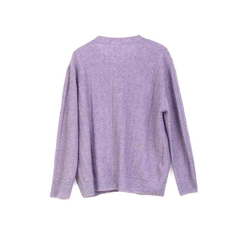 Purple Oversize Wool Sweater