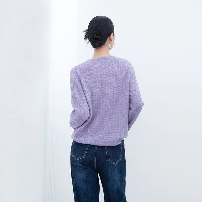 Purple Oversize Wool Sweater