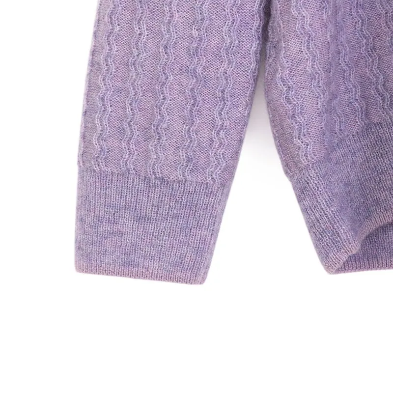 Purple Oversize Wool Sweater