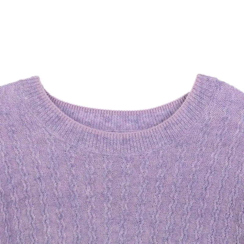 Purple Oversize Wool Sweater