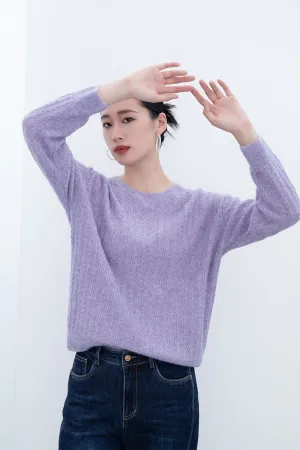 Purple Oversize Wool Sweater