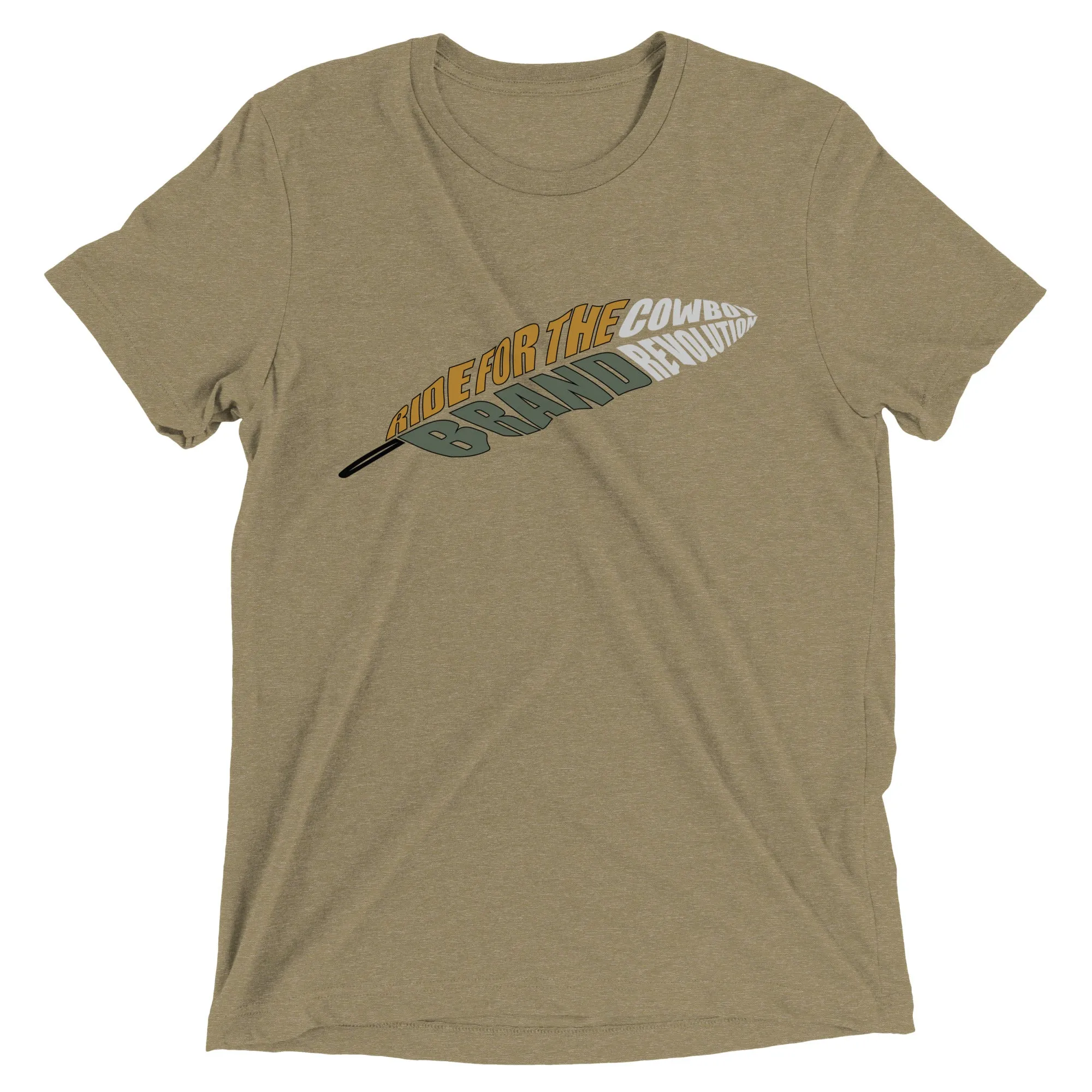 "Ride For The Brand" Feather Short Sleeve Tri-Blend Tee