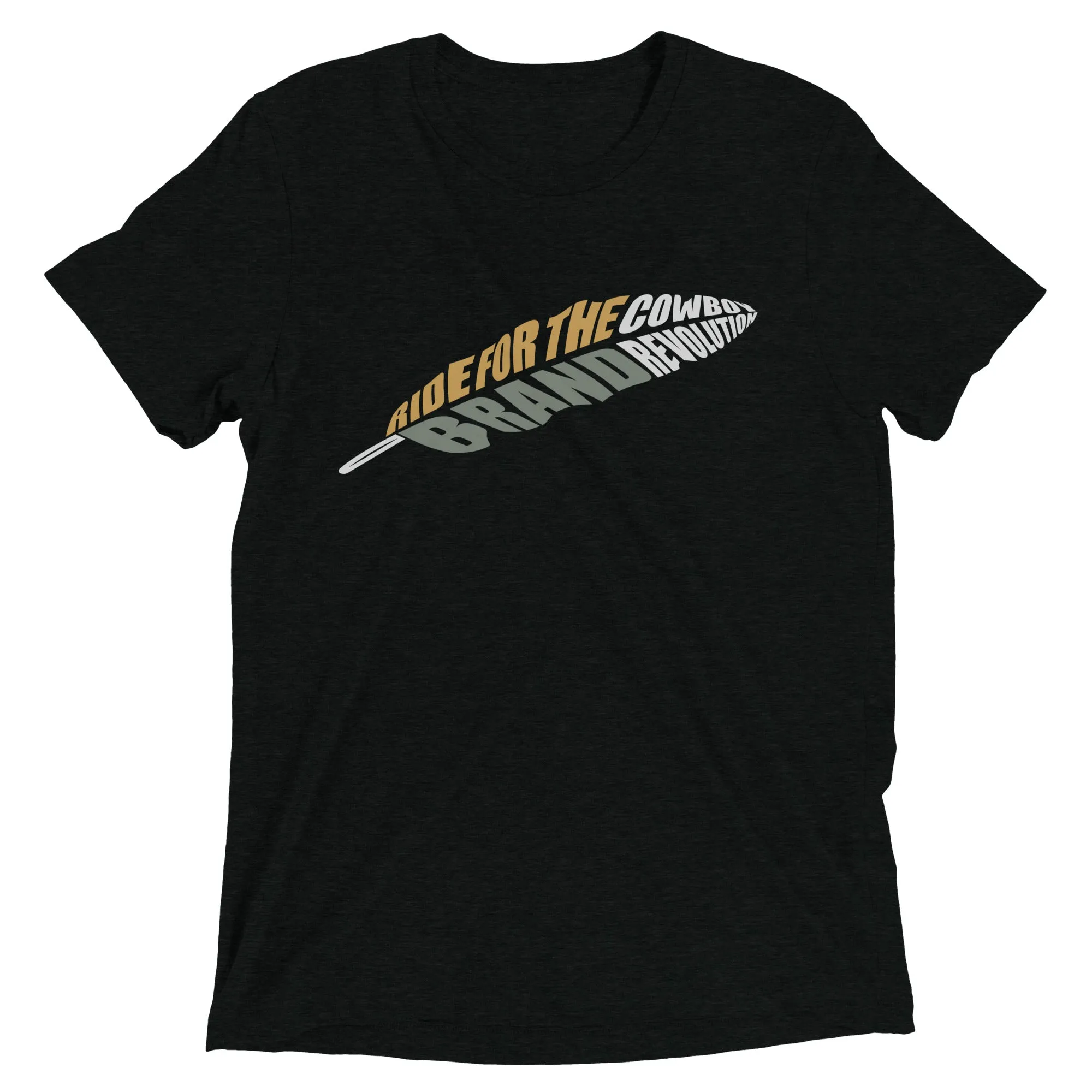 "Ride For The Brand" Feather Short Sleeve Tri-Blend Tee