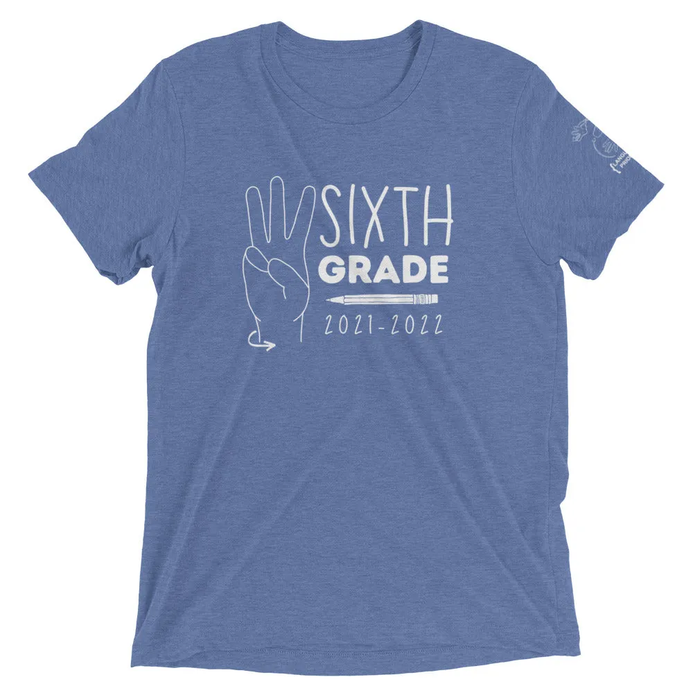 SIXTH GRADE Short Sleeve Tee (White Ink)