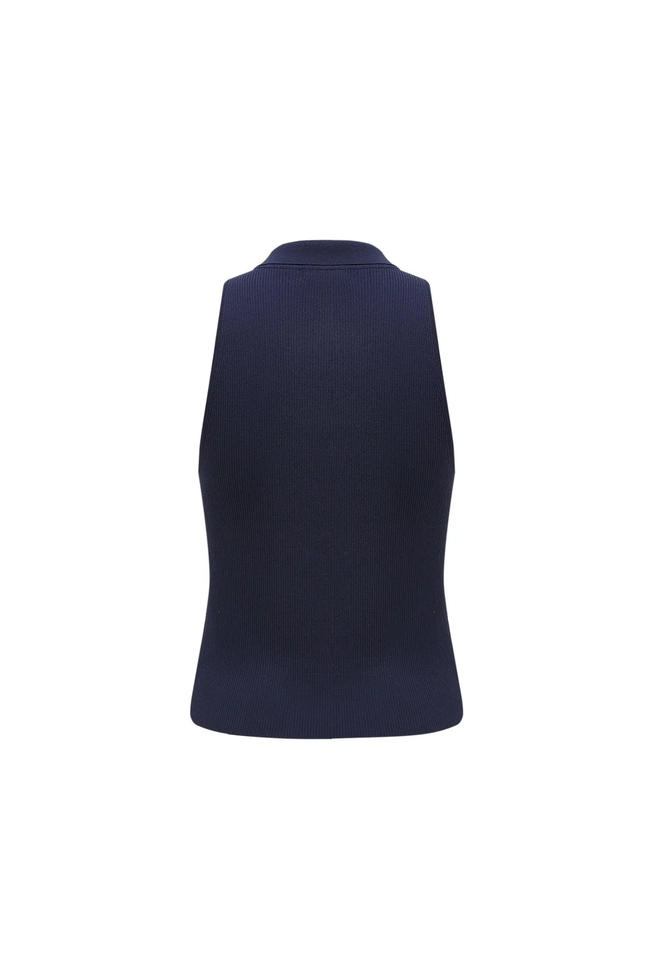 Sleeveless Polo Top