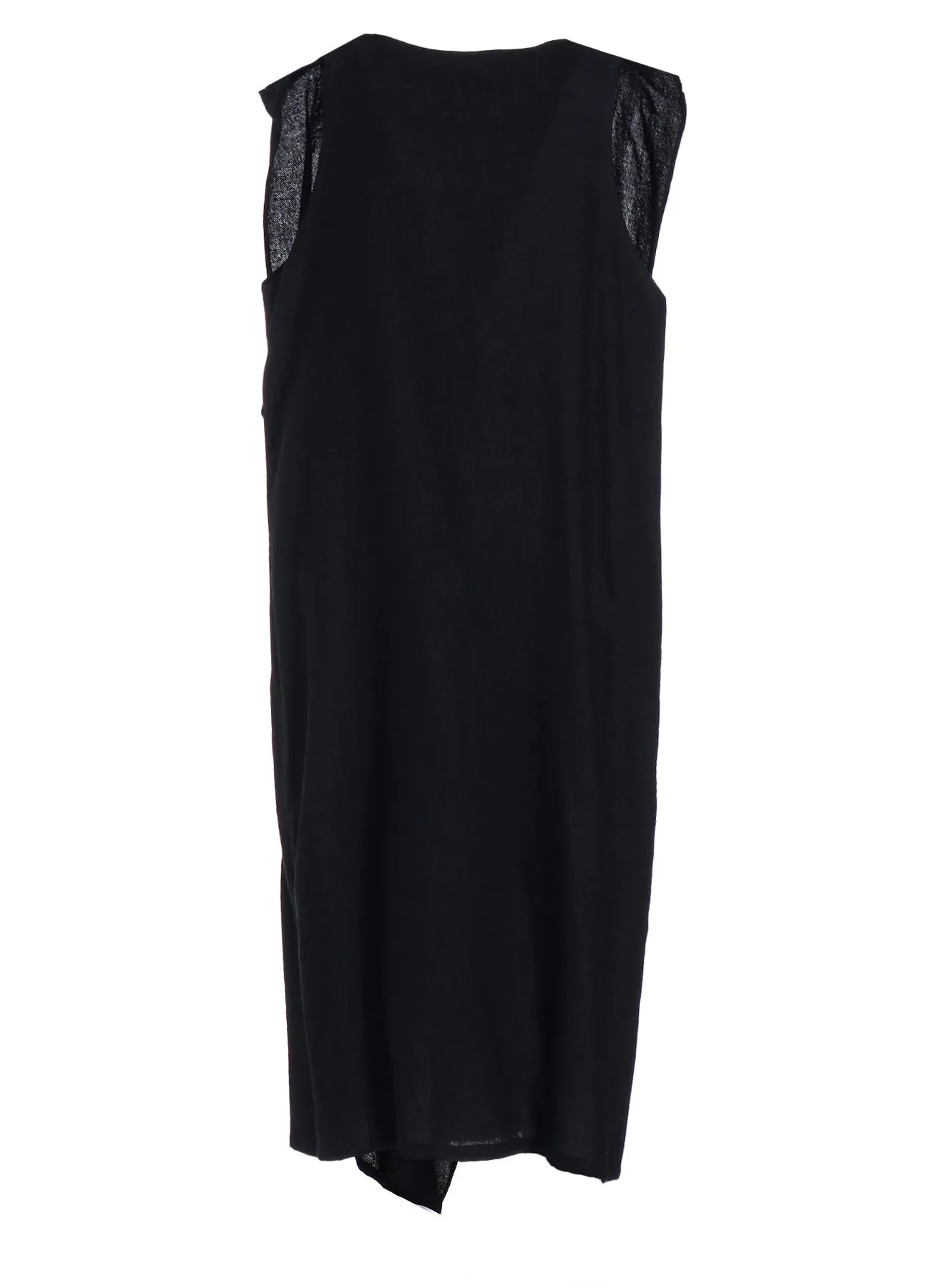 SOFT TWISTED WOOL VIYELLA DRAPE SLEEVELESS DRESS