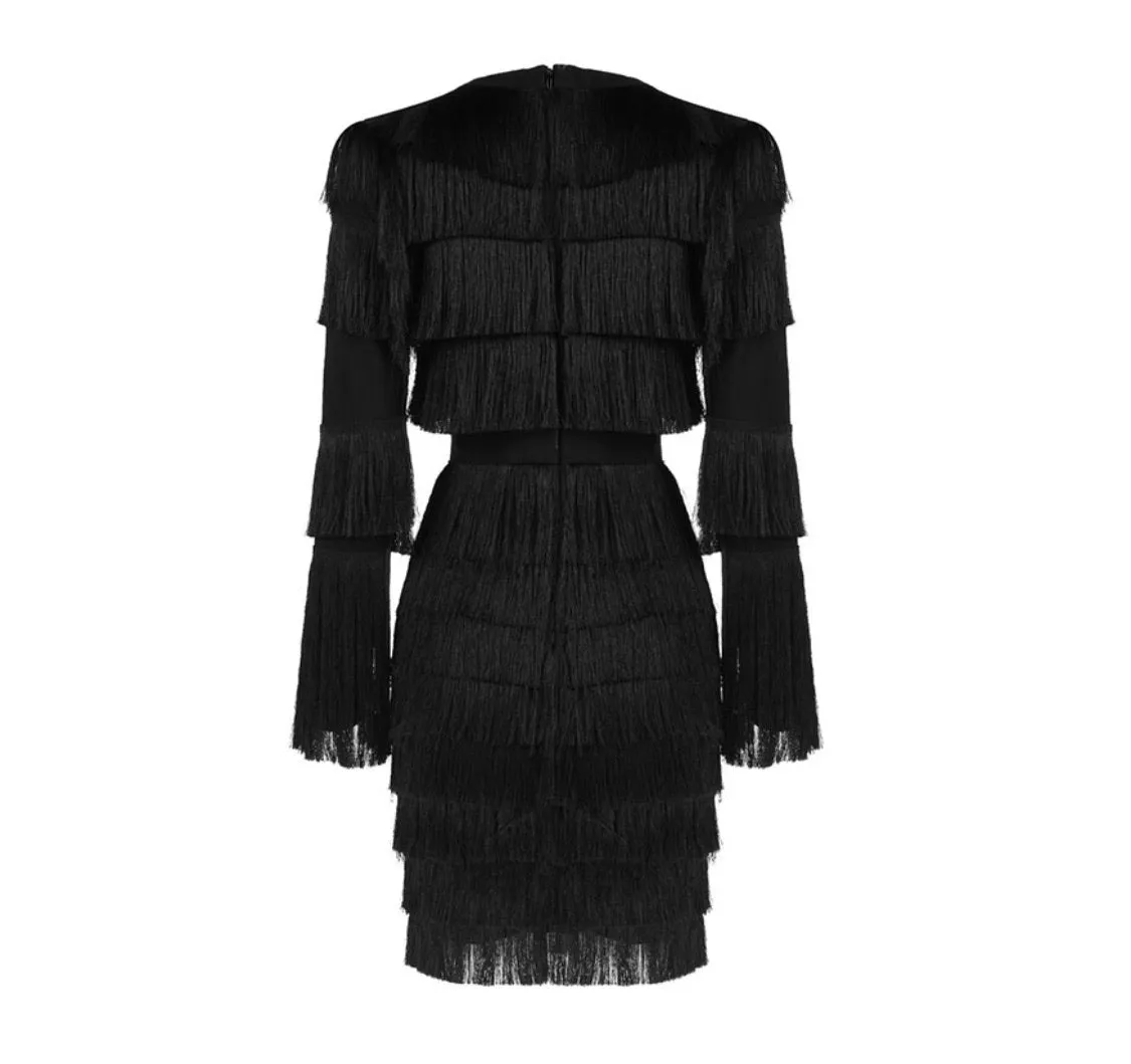 Tassel Fringe Mini Dress (3 Colors)