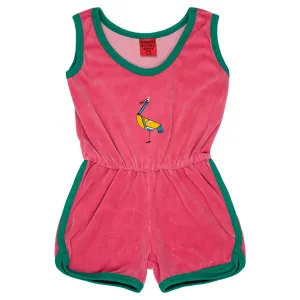 Velour jumpsuit- crane lake: Size 2-3Y