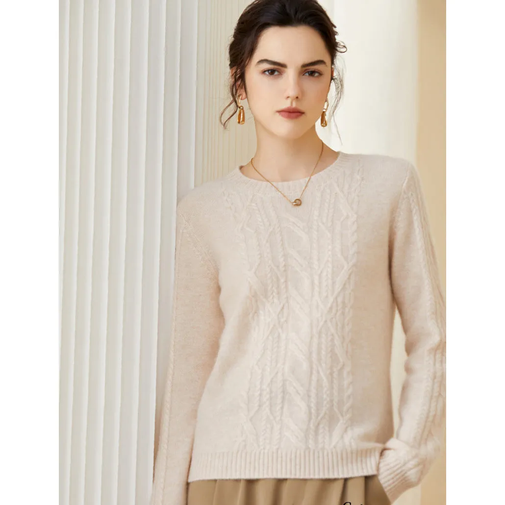 Women's Cashmere Sweater Long Sleeve Pullover Cashmere Sweater