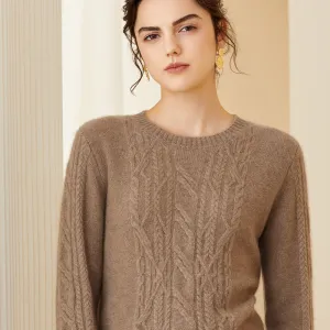 Women's Cashmere Sweater Long Sleeve Pullover Cashmere Sweater