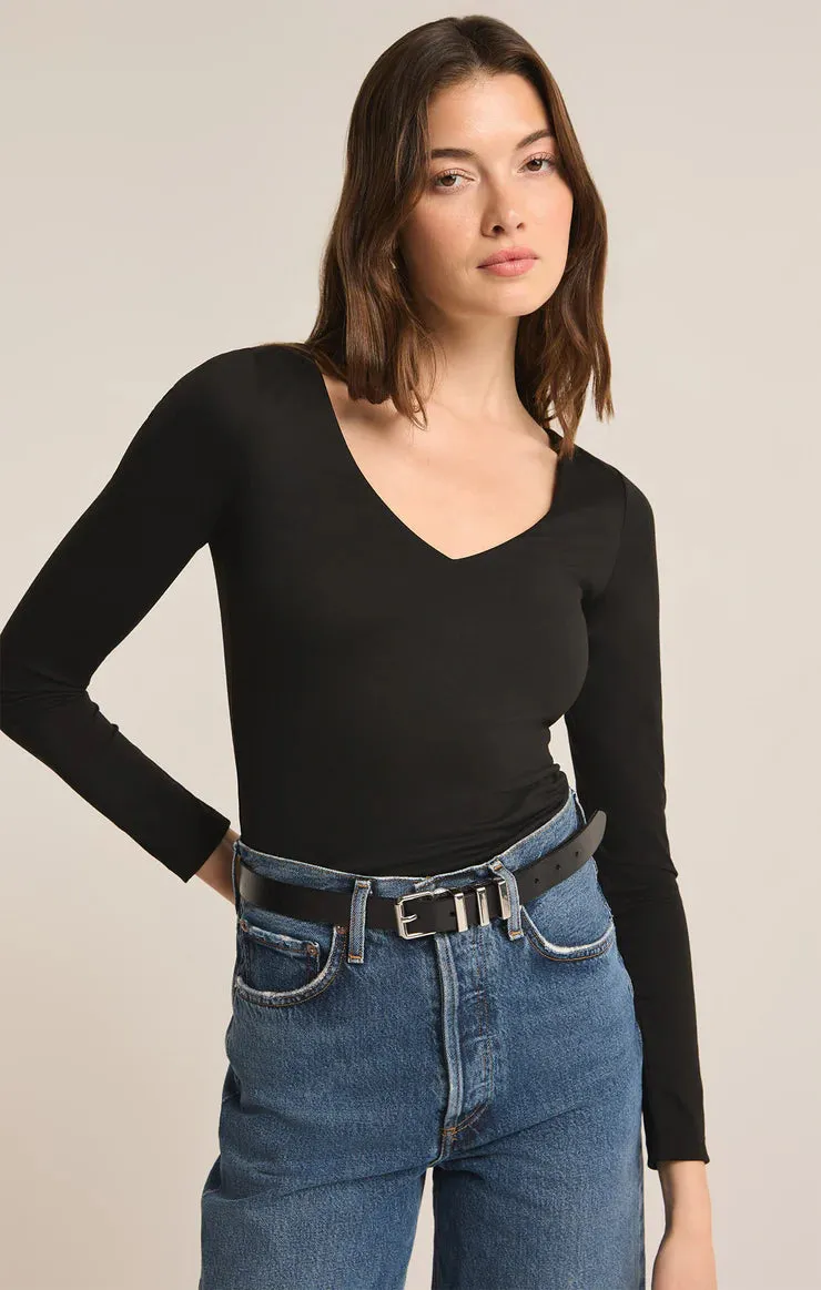 ZSU So Smooth Long Sleeve Top in Black